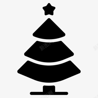 圣诞树圣诞树装饰节日图标