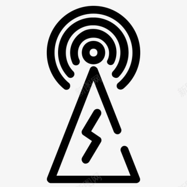 无线网信号塔连接信息图标