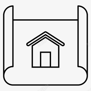 道路施工标志房屋平面图建筑设计施工图标