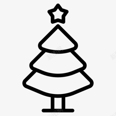 圣诞树圣诞树装饰节日图标