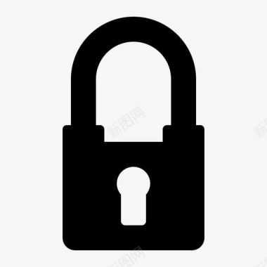 质量安全锁挂锁保护图标