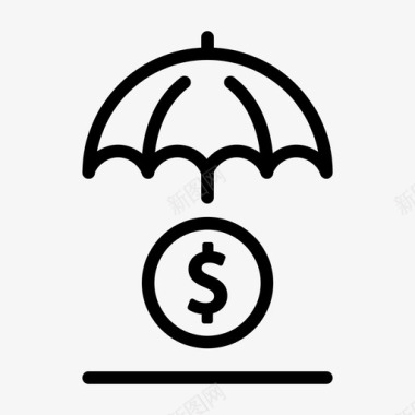 公共标识安全投资硬币货币图标