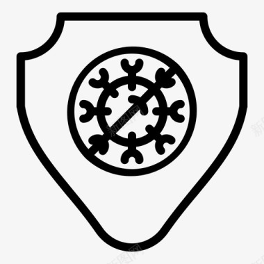 公共交通标识病毒抗病毒covid19图标