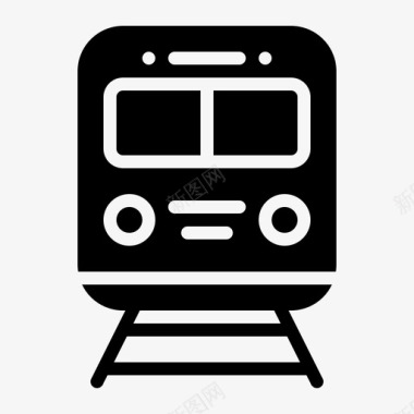 心形符号火车铁路交通图标