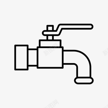 水管爆裂水龙头水管设备截止阀图标