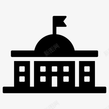 火焰图标议会大楼政府图标