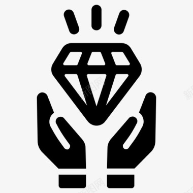 公共交通标识贵重的钻石的珠宝的图标