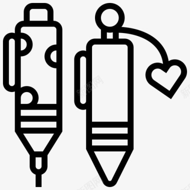 铅笔文具图案铅笔离合器绘图机械图标