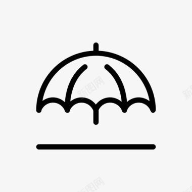 公共标识安全雨伞保险保护图标