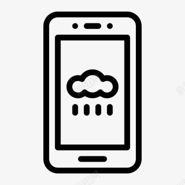 手机见面图标天气应用程序天气预报智能手机图标