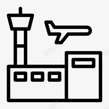 城市排名机场飞机建筑图标