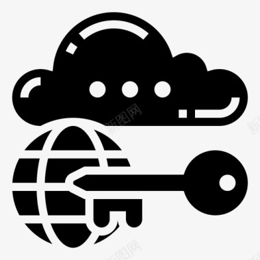 云传输云访问数据密码图标