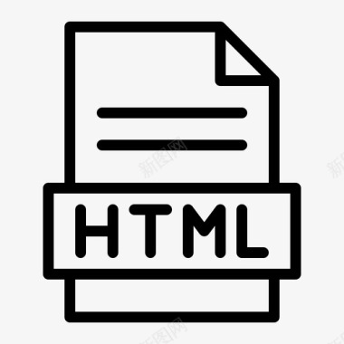 HTML代码html扩展名文件图标