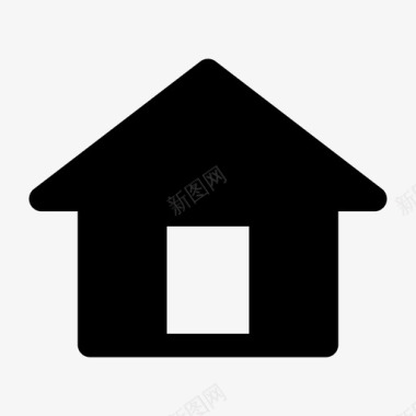 黑色房子房子建筑主菜单图标