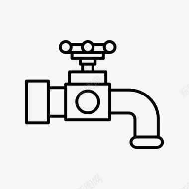 水管爆裂水龙头水管设备截止阀图标