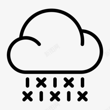 云服务器酸雨气候云图标