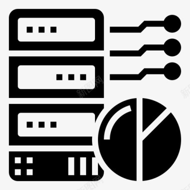 服务器数据中心数据库集线器图标