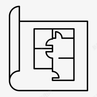 公司平面布置图平面布置图设计建筑土建图标