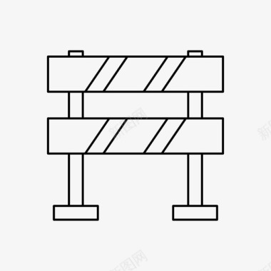 紧闭的大门屏障封锁大门图标