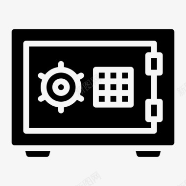 木质保险箱保险箱存款安全图标