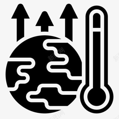 PS图免抠全球气温上升危机炎热图标