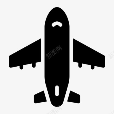 旅游主题图标飞机飞行车辆图标