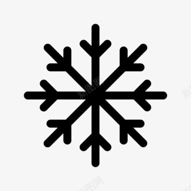 透明雪花雪花季节天气图标