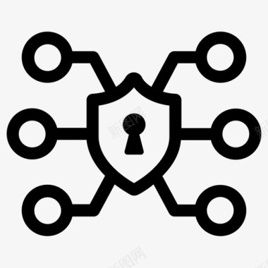 公共标识安全安全的保护的图标