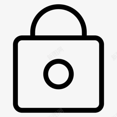 圆形UI锁圆形安全图标