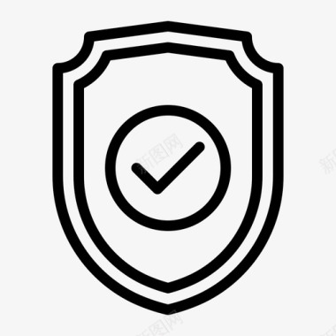 公共标识安全安全的受保护的图标