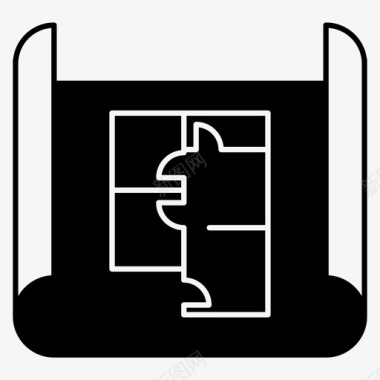 矢量平面图平面图设计建筑建筑平面图图标