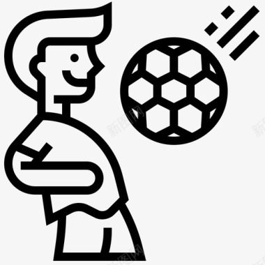 阿迪达斯运动标志足球运动员运动图标
