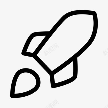 小火箭火箭飞船太空图标