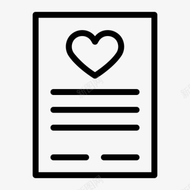 结婚素材结婚文件证明爱情图标