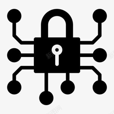 SEO和网络数据数据安全网络锁图标