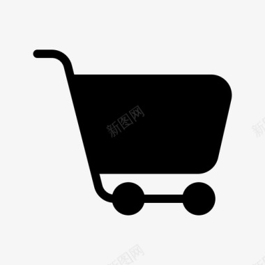 公共交通标识购物车商店手推车图标