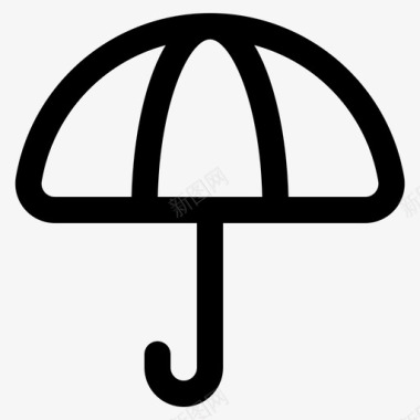 阳伞保险阳伞保护图标