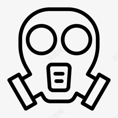 面具防毒面具污染安全图标