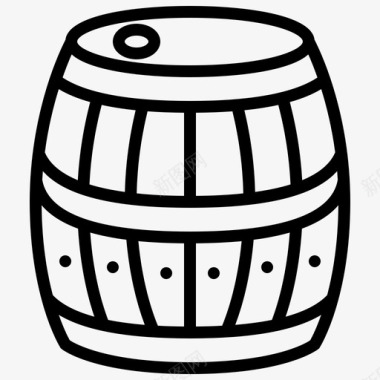 木桶容器威士忌图标