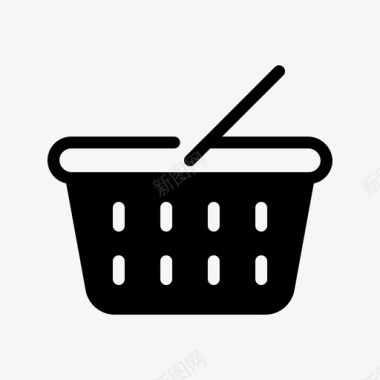 公共交通标识购物袋购物车购物图标