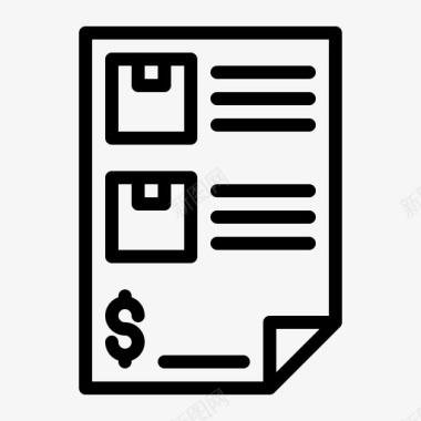 收据票据单据发票图标