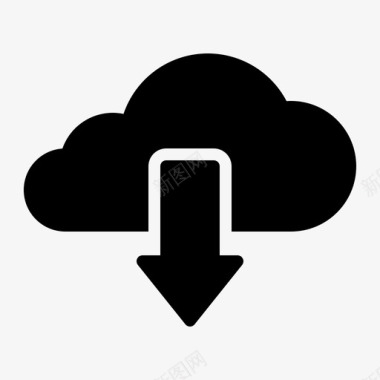 云服务器下载云数据图标