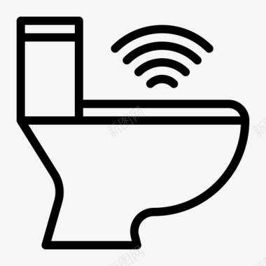 智能厕所卫生间智能家居图标