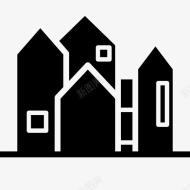 房地产房地产建筑住宅图标