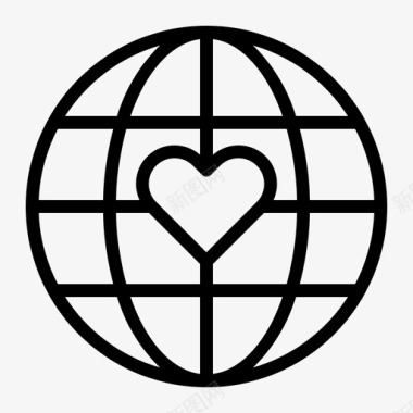 爱心全球捐赠慈善爱心图标