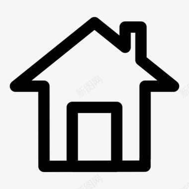 黑色房子房子建筑物家图标