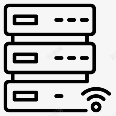 火焰图标素材无线服务器数据库物联网图标