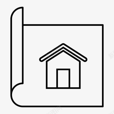 平面图标房屋平面图建筑设计房屋建造图标