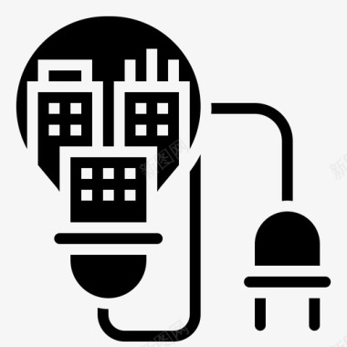 公共环境设计节能环境电力图标