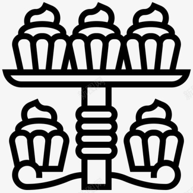 生日宴会纸杯蛋糕面包房生日图标